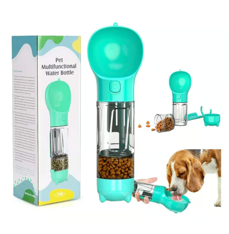 BOTELLA DE AGUA PARA PERROS 4 EN 1