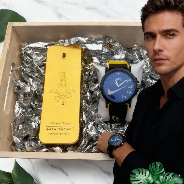 Combo Dorado de Lujo + Reloj de Regalo