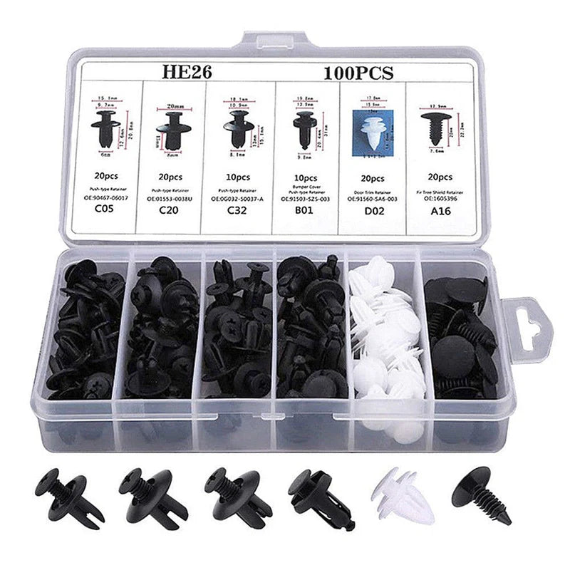SUJETADOR AUTOMOTRIZ - AUTO REMACHE PRO® - Kit 100 uds.