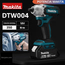 Kit Taladro Atornillador de Impacto Inalámbrico Makita con 2 Baterías, Brocas, Puntas y Vasos