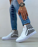 BOTA DE HOMBRE DE CUADROS